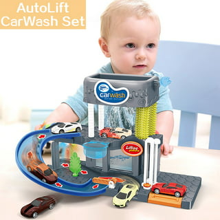 Kids Car Wash Activity Kit 7 Unique Kid-Sized Carwash Accessories Gifts for Boys & Girls - Outdoor Family Fun Toys Set Includes Bucket, Squeegee