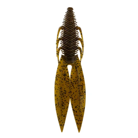 6th Sense – Bodega – Soft Plastic Creature Bait – Bass Fishing – Twin Ridge Tail Action – Made in The USA ( Green Pumpkin 6.5 (5/pk))