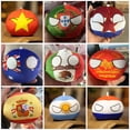 thumbnail image 2 of 55 estilos 10cm Country Ball juguetes de peluche Polandball colgante Country Balls decoración Countryball muñeco de peluche regalo de Navidad para niños xuanjing unisex, 2 of 2