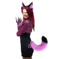 thumbnail image 3 of Traje de cola con orejas de zorro, aro de pelo bonito de animal, sombreros de perro, gato, Lobo, fiesta de halloween, cosplay, decoración de disfraces para festivales de Navidad, 3 of 5