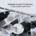 thumbnail image 7 of Zrodlmo Geometric Shower Curtain with Hooks, Modern Waterproof Fabric Bathroom Curtain, 72" x 72", Black, 7 of 7