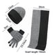 thumbnail image 2 of Conjunto de guantes de pantalla con bufanda y gorro con bloques de color para hombres y mujeres, 2 of 5