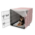 thumbnail image 2 of Pale Pink Dog Crate Cover, Butterflies Ornate Wings Feminine Romantic Theme Art, Easy to Use Pet Kennel Cover for Medium Large Dogs, 35" x 23" x 27", White Peach and Pink, by Ambesonne, 2 of 6