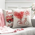 thumbnail image 5 of Coolmade Valentine Pillow Covers Valentines Day Decorations Throw Pillows Cases 18x18 Inche, 4Pack, 5 of 7