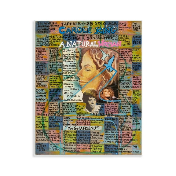 Stupell Industries Carole King Collage People Drawing Unframed Art Print Wall Art, 11 x 14