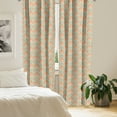 thumbnail image 2 of Ambesonne Geometric Window Curtains, Stripes Bohemian Ornament, Each 28" W x 63" L, Pastel Brown and Pale Green, 2 of 4