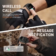 XAXRE KT79 Smart Watch for Men with 1.96 Big Screen LED Flashlight/UV Light 3ATM Waterproof Rugged Smartwatch with Text and Call for iOS Android, 1pc