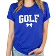 thumbnail image 3 of Distressed Golf Coquette Bow Shirt for Women and Teens Girly Graphic Tee for Golfer Vintage Royal Shirt Adult Large, 3 of 4
