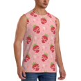 thumbnail image 2 of Uemuo Strawberries Pattern Men's Sleeveless T-Shirt,Muscle Athletic Tank Top, Moisture-wicking Quick-dry Breathable Classic Tee Top for Gym Run Outdoor Sports-XX-Large, 2 of 8