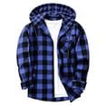 thumbnail image 4 of Plaid Hoodie Jacket for Men Ghalytn Buffalo Check Sweatshirt - Casual Zip Up with Pockets, 4 of 6
