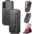 thumbnail image 2 of Zipper Wallet Case for Samsung Galaxy A14 5G with Card Holder Slot, PU Leather Adjustable Kickstand Flip Handbag Phone Cover for Samsung Galaxy A14 5G SDLL Black, 2 of 14