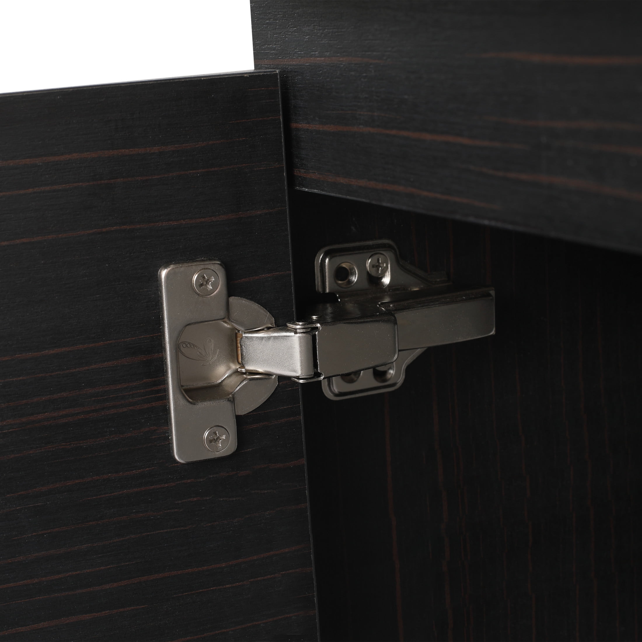 Noble House 12" Small Wall-Mounted Bathroom Vanity, Ceramic Sink, Soft-Close Door, Eco Plywood, Black