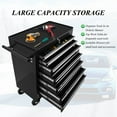 thumbnail image 6 of Aukfa Tool Chest, 24.5 in 7-Drawer Steel Rolling Tool Box on Wheels for Workshop Garage, Black, 6 of 15