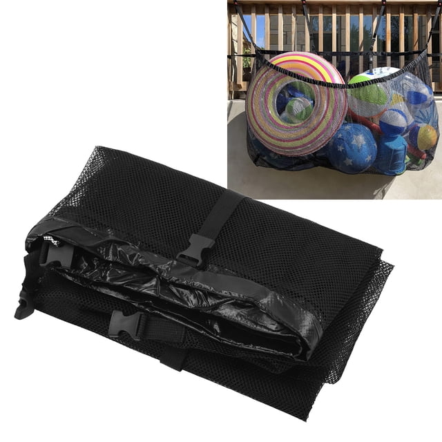 Pool Toy Storage Bag, Convenient Float Mesh Organizer Heavy Duty Adjustable For Patio For Gym For Fence