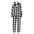 thumbnail image 4 of Nskgu Girls Clothes 2 Piece Fashion Fall Outfits Plaid Oversize Pullover Sweatshirt and Sweatpant Sweatsuit Sets with Pockets, 4 of 5