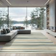 thumbnail image 2 of ODIKA 8'x10' Ultra-Soft Area Rug, Boho Abstract Banded Stripe Minimalist Bands Contemporary Striped Flowing None Washable, Bare feet friendly, Silk-Touch for Bedroom, Under Sectional, 2 of 7