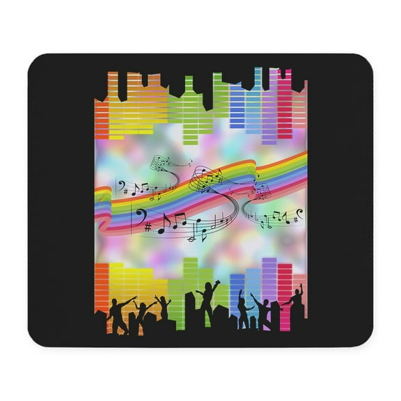 CafePress - Colorful Musical Theme Mousepad - Non-slip Rubber Mousepad, Gaming Mouse Pad