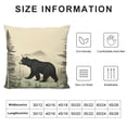 thumbnail image 5 of MLJA Set of  Vintage Bear Throw Pillow Covers,Cabin Deer Hunting Cushion Case for Home Living Room Decor, Farmhouse Wolf Animals Black Grey Decorative Throw Cushion Case,, 5 of 5