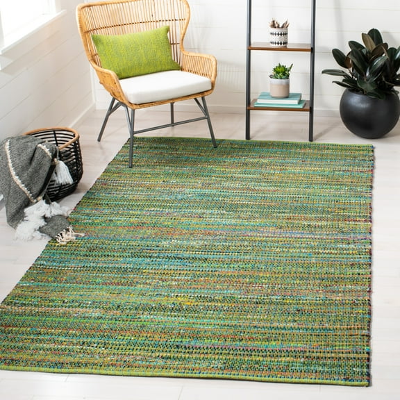 SAFAVIEH Nantucket Collection NAN220B Handmade Green Rug