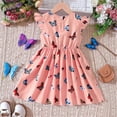 thumbnail image 4 of Girls Toddler Dress Summer Full Butterflies Print Little Flying Sleeve Colourful Beach Wear For Kid Infant size 4T, 4 of 8