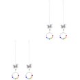 thumbnail image 3 of 4 pcs  Creative Crystal Pendant Durable Butterflies Ring Pendant for Home, 3 of 6