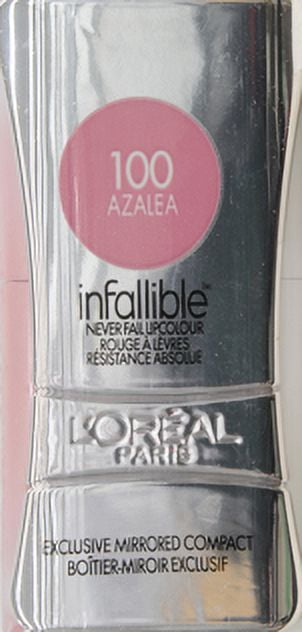 L'Oreal Paris Infallible Never Fail Lipcolour, 100 Azalea, .084 oz