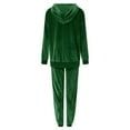 thumbnail image 6 of larppty Velour Lounge Sets for Women 2 Piece Velvet Tracksuits Jogging Hoodie Sweatsuits Soft Sports Leisure Jogger Outfit（Green， XXL）, 6 of 9