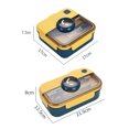 thumbnail image 6 of Riguas 1 Set 1000Ml/1100Ml Lunch Box Compartmentalized Design with Spoon And Fork Camera Shape Large Capacity Portable Box Containers for School, 6 of 8