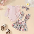 thumbnail image 2 of Zshosam Fall Outfits for Baby Girls Baby Girl Outfit Newborn Infant Long Sleeve Romper Tutu Skirt Sets Size 12 18 Months,(Pink 12-18 Months), 2 of 8