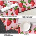thumbnail image 3 of Strawberry Plants Fruit Flower Pink Pattern Kitchen Rug Mat,Kitchen Runner Rugs Non Skid Washable,Decorative Kitchen Floor Mats for Kitchen,Sink,Laundry,17"X47", 3 of 5