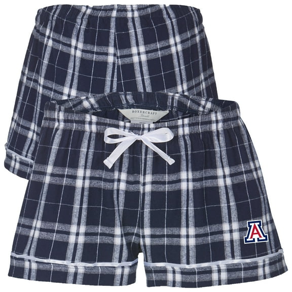 Women's Boxercraft Navy Arizona Wildcats Flannel Shorts