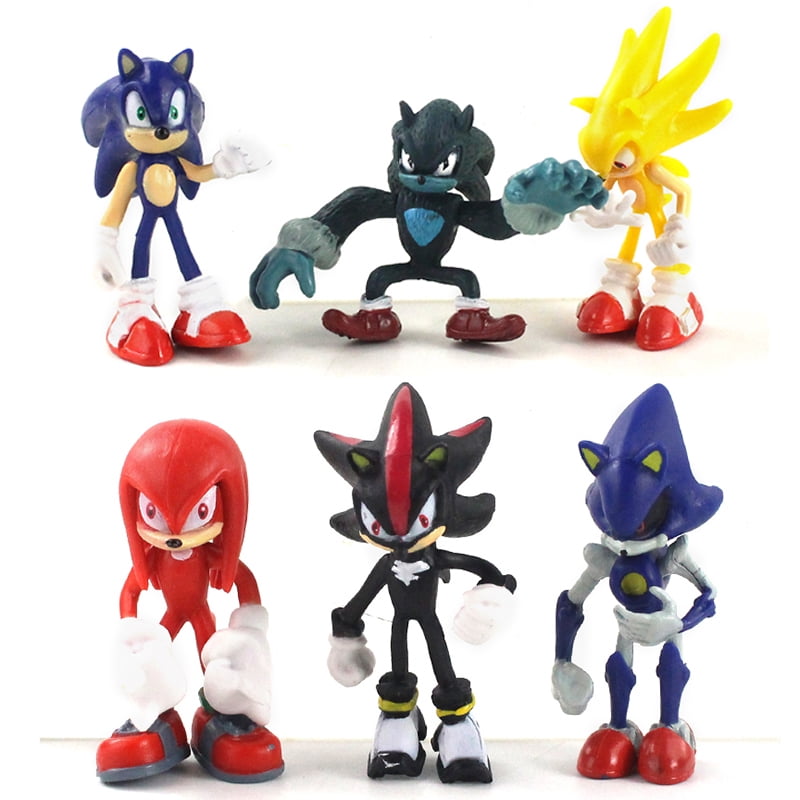 6pcs/set Sonic The Hedgehog PVC Action Figure Sonic Model Doll Kid Toys Gift 