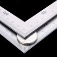 thumbnail image 4 of Stainless 90 Degree L Shaped Square Ruler Double Sided Ruler Metal Ruler 150 x 300 mm, 4 of 5