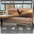 thumbnail image 3 of Pzuqiu RV Dinette Cushion Covers Stretchable Loveseat Sofa Furniture Protector Elastic Camper Cushion Slipcoversfor RV Camper Car Bench, Aztec Eagle, 3 of 7