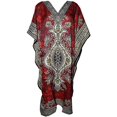 thumbnail image 2 of Sharvgun Women's cool long Kaftans/Floral printed long cool kaftan/Caftans For Women/Caftan Dress, long kaftan/nighty/beach and summer holidays dress (Red), 2 of 2