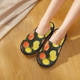 thumbnail image 5 of KLL Orange Lemon Slippers for Women Men House Slip on Indoor Outdoor Bedroom Furry Fleece Lined Ladies Comfy Anti-Skid Rubber Hard Sole-Large, 5 of 8