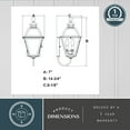 thumbnail image 3 of Vaxcel Nottingham 1 Light Black Empire Outdoor Wall Lantern Clear Glass, 3 of 6