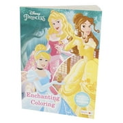 Disney Princess Enchanting Coloring Book Made In The USA by bendon Licensed by Disney Enterprises With Belle, Muan, Moana, Cinderella, and more