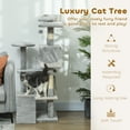 thumbnail image 4 of PawHut Arbre à Chat Tour de 53 Pouces, Grand Condo pour Chat - Gris, 4 of 10