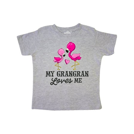 

Inktastic My Grangran Loves me with Two Flamingos Gift Toddler Boy or Toddler Girl T-Shirt