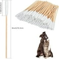 thumbnail image 2 of SUTENGDA Dog Ear Cleaner Bamboo Cotton Swabs  100 Pcs Bamboo Cotton Swab Sticks Thicker Cotton Cotton Cleaning Swabs for Cat Dog Ear Wax Infection Removal, 2 of 7