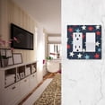 thumbnail image 5 of Yayeee Rocker Switch Wall Plate 3-Gang 6.5"x4.6" Home Decorative Outlet Cover, Red White Stars, 5 of 6