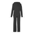 thumbnail image 3 of Women's Ribbed Hoodie and Wide Leg Pants Set, Long Sleeve Knit Two Piece Outfit, 3 of 4