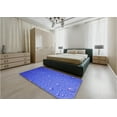 thumbnail image 5 of Ahgly Company Machine Washable Indoor Round Transitional Light Slate Blue Area Rugs, 5' Round, 5 of 7