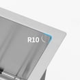 thumbnail image 4 of Izzovium 33"x21"x10" Farmhouse Apron Single Bowl Stainless Steel Kitchen Sink, Brushed Nickel, 16 Gauge T304, Dent-Resistant & Rustproof, Easy-Clean Design, 4 of 12