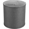 thumbnail image 2 of Urbanest Hardback Burlap Perfect Drum Lampshade – 10" Top x 10" Bottom x 10" Height – Grey Tone –Spider Fitter- Classic Lampshade for Table Lamps, Floor Lamps & Accent Lighting- 1 Piece, 2 of 2