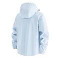thumbnail image 6 of Zeijnsda Womens Jackets Windbreaker Waterproof Hooded Jackets Solid Color Long Sleeved Zip Up Outerwear Casual Outdoor Hiking Coat with Multi Pockets, 6 of 6