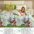 thumbnail image 6 of Smuge 7 Pcs Floral Bedding Comforter Set Green Purple Flower King Size Bed in a Bag Fitted Sheet, Flat Sheet, Pillowcases & Shams for Adult, 6 of 9