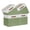 White&Green-13×13×13, variant on Fabric Foldable Cube Storage Baskets White&Grey 11×11×11, Set of 4