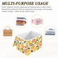 thumbnail image 6 of Yayeee Collapsible Cube Storage Bin with Lid Fabric Closet Decorative Basket with Handles, Beige Citrus Leaves, 6 of 7